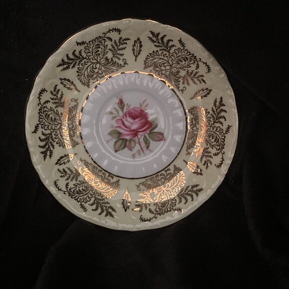 Vintage Paragon Fine Bone China Yellow/Gold & Pink Rose Tea Cup /Saucer Numbered - Picture 4 of 7